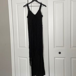 Denim & Supply Ralph Lauren Fringe Maxi black summer dress, Small